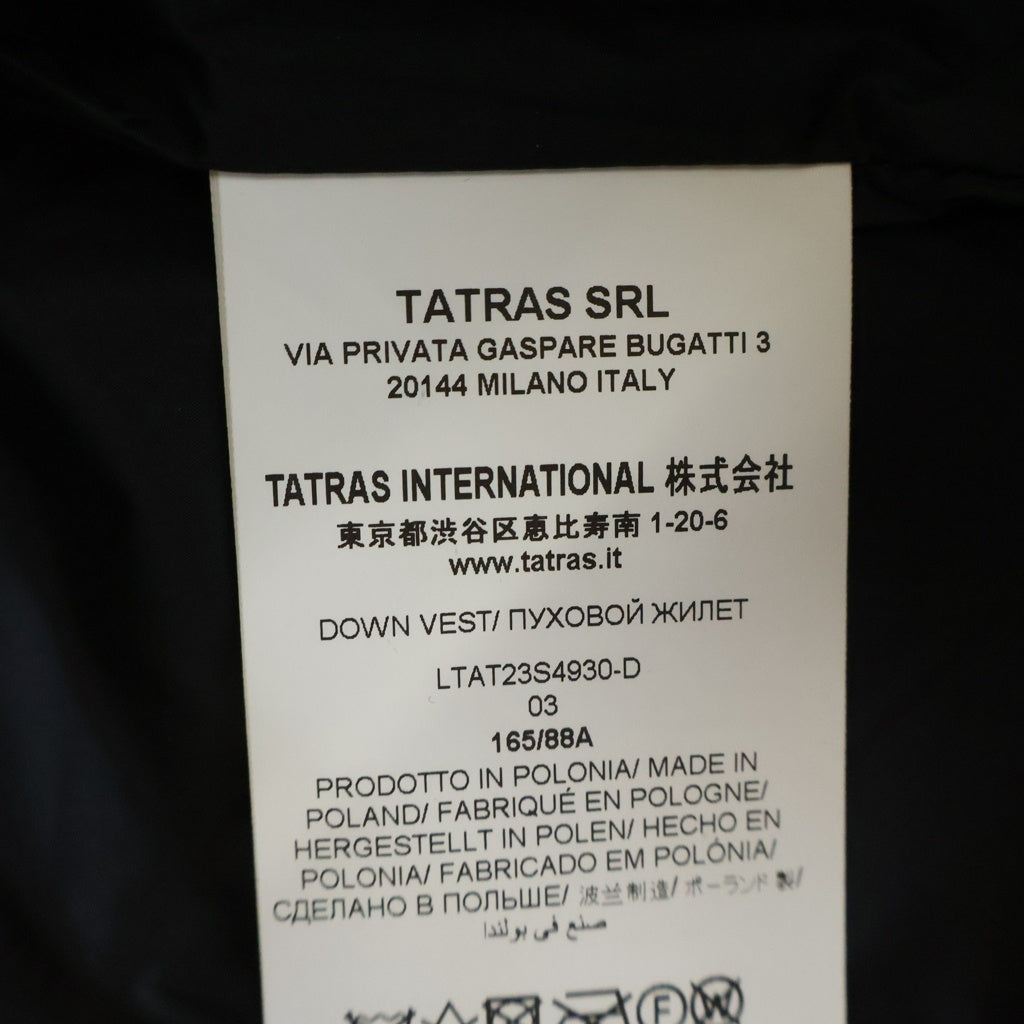 TATRAS(タトラス) Light Down Vest ライトダウンベスト ブラック LTAT23S4930-D