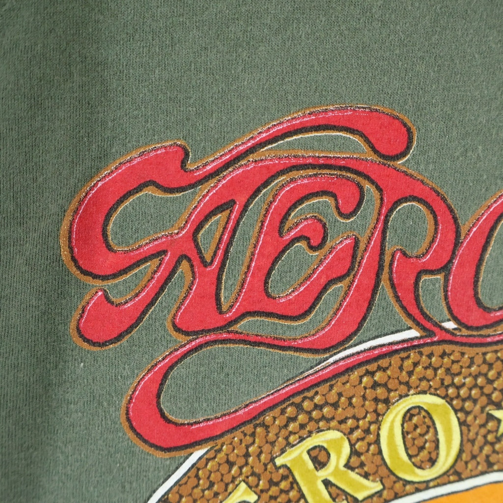 VINTAGE(ヴィンテージ) 90s-00s AEROSMITH Nothnig Can Stop This Rock World Tour エアロスミス クルーネックTシャツ カーキ