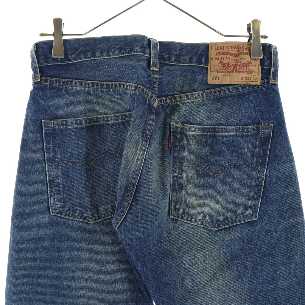 Levi's VINTAGE CLOTHING(リーバイス ビンテージ クロージング) トルコ製 ダブルネーム 501-501XX BIGE 赤耳 ひげ膝ハチノス加工 ストレートデニム W28 L32 インディゴ PC9-66466-0002