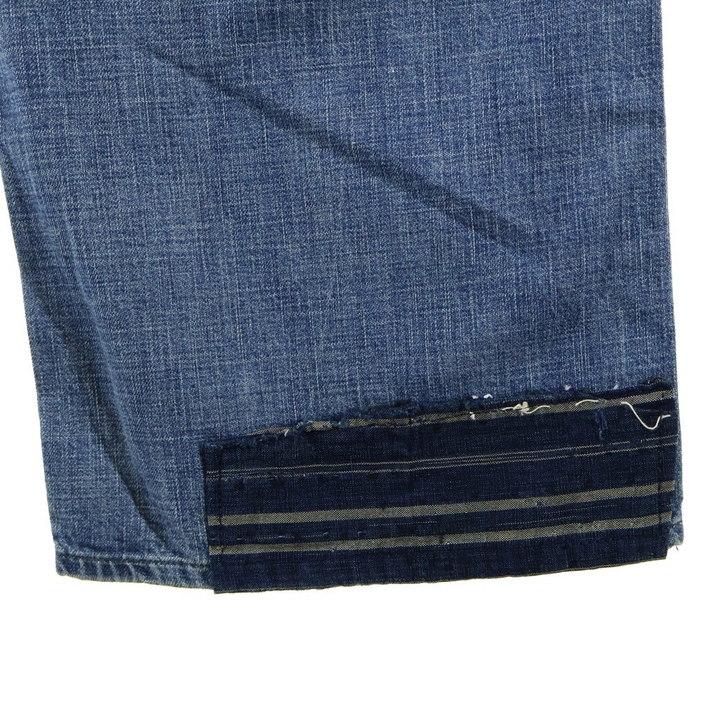 RRL(ダブルアールエル) パッチワーク 刺し子 襤褸 BIG OAK PANT U.M.L.S. WASH LIMITED EDITION 31/52 ライトデニム トリプルステッチ サスペンダーボタン ペインターパンツ 8012