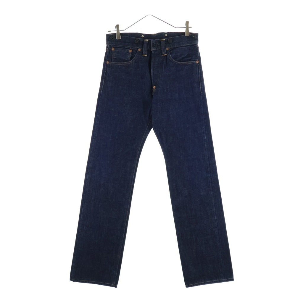RRL(ダブルアールエル) 紙タグ リジット シンチバック サスペンダーボタン 赤耳 ストレートデニム ネイビー R36