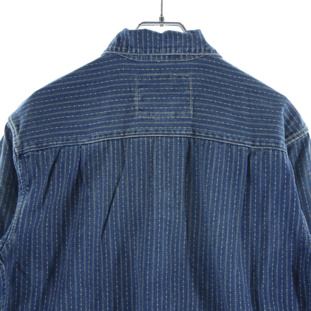 RRL(ダブルアールエル) WAGNER JACKET 1st ストライプデニム ライトオンス ユニチケ付 Gジャン ブルー ストライプ 0200011842