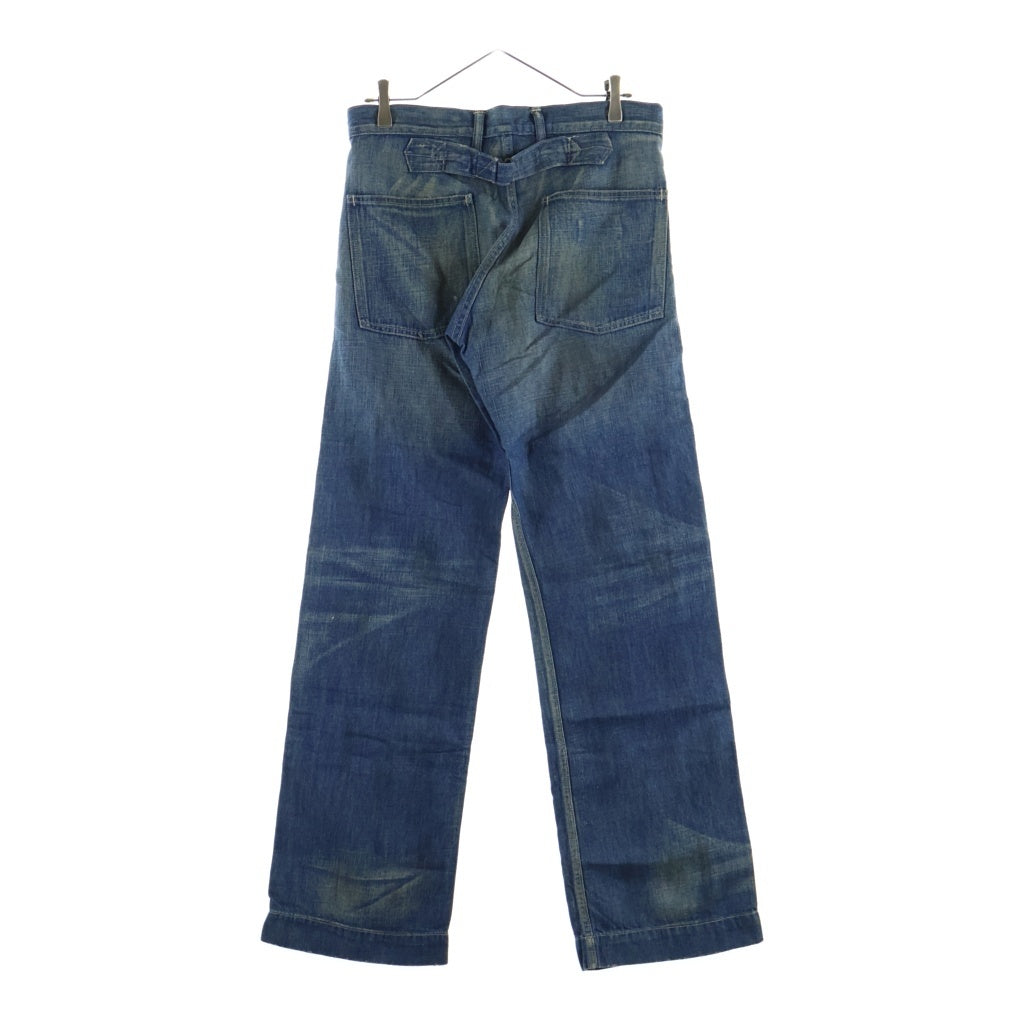 RRL(ダブルアールエル) メタルボタン ライトデニム シンチバック ビンテージ加工 ワイド ペインターパンツ インディゴ 4858286WBZP