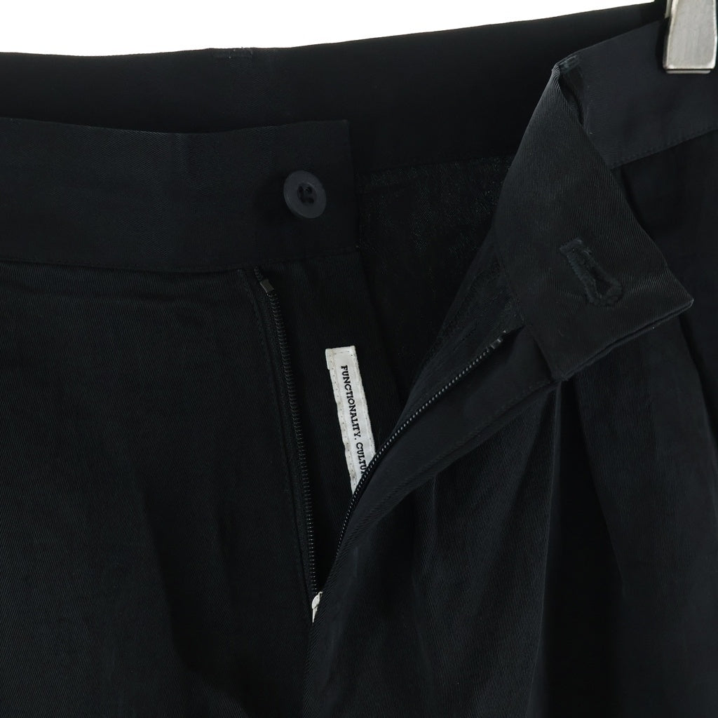 F/CE.(エフシー イー) AIR BALLOON TROUSER トロピカルストレッチ ツータック ナイロン スラックス ブラック FST03261Y0010