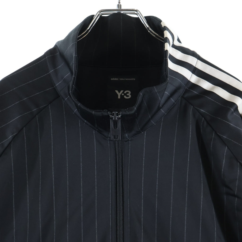 Y-3(ワイスリー) ストライプ アームスナップボタン ジップアップ ブルゾンジャケット ブラック 2JO002