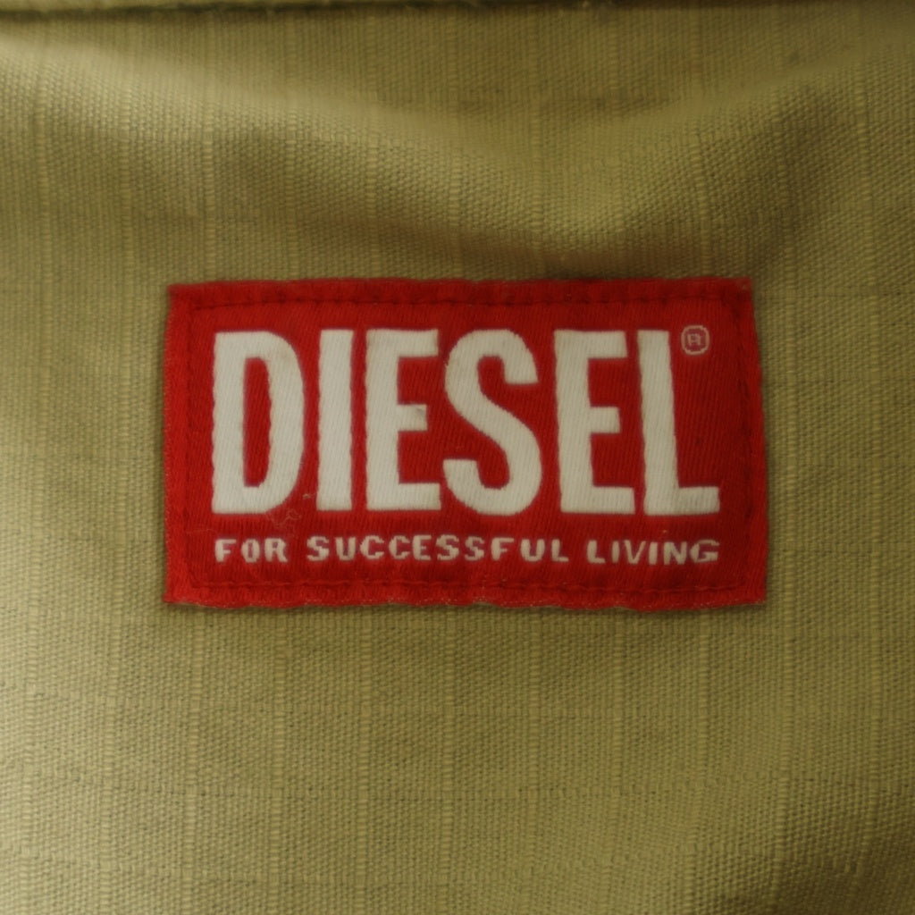 DIESEL(ディーゼル) S-ALIAS-ZIP オーバルD リップストップ ジップアップシャツジャケット ベージュ A22983