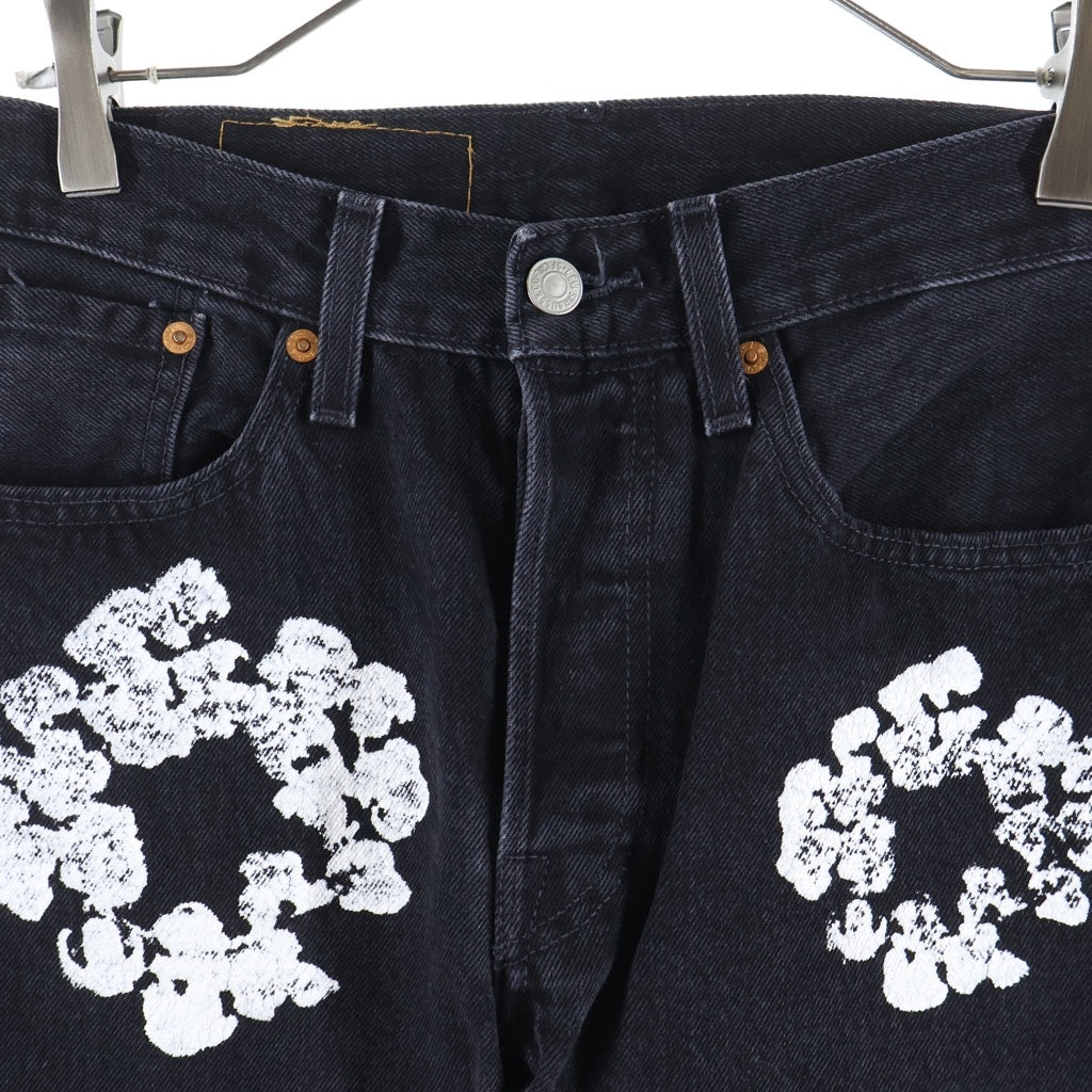 DENIM TEARS(デニムティアーズ) ×Levi's The Cotton Wreath Jean デニムパンツ W29 L32 ブラック PC9-A1592-0003
