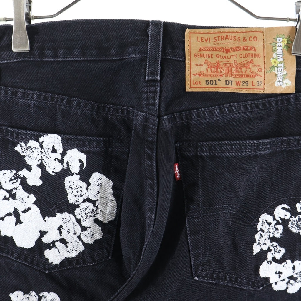 DENIM TEARS(デニムティアーズ) ×Levi's The Cotton Wreath Jean デニムパンツ W29 L32 ブラック PC9-A1592-0003