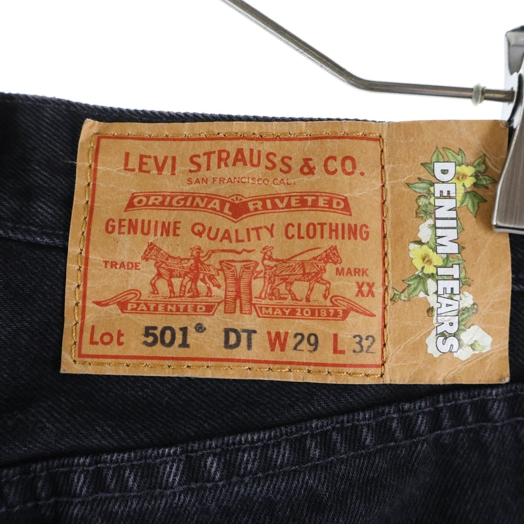 DENIM TEARS(デニムティアーズ) ×Levi's The Cotton Wreath Jean デニムパンツ W29 L32 ブラック PC9-A1592-0003