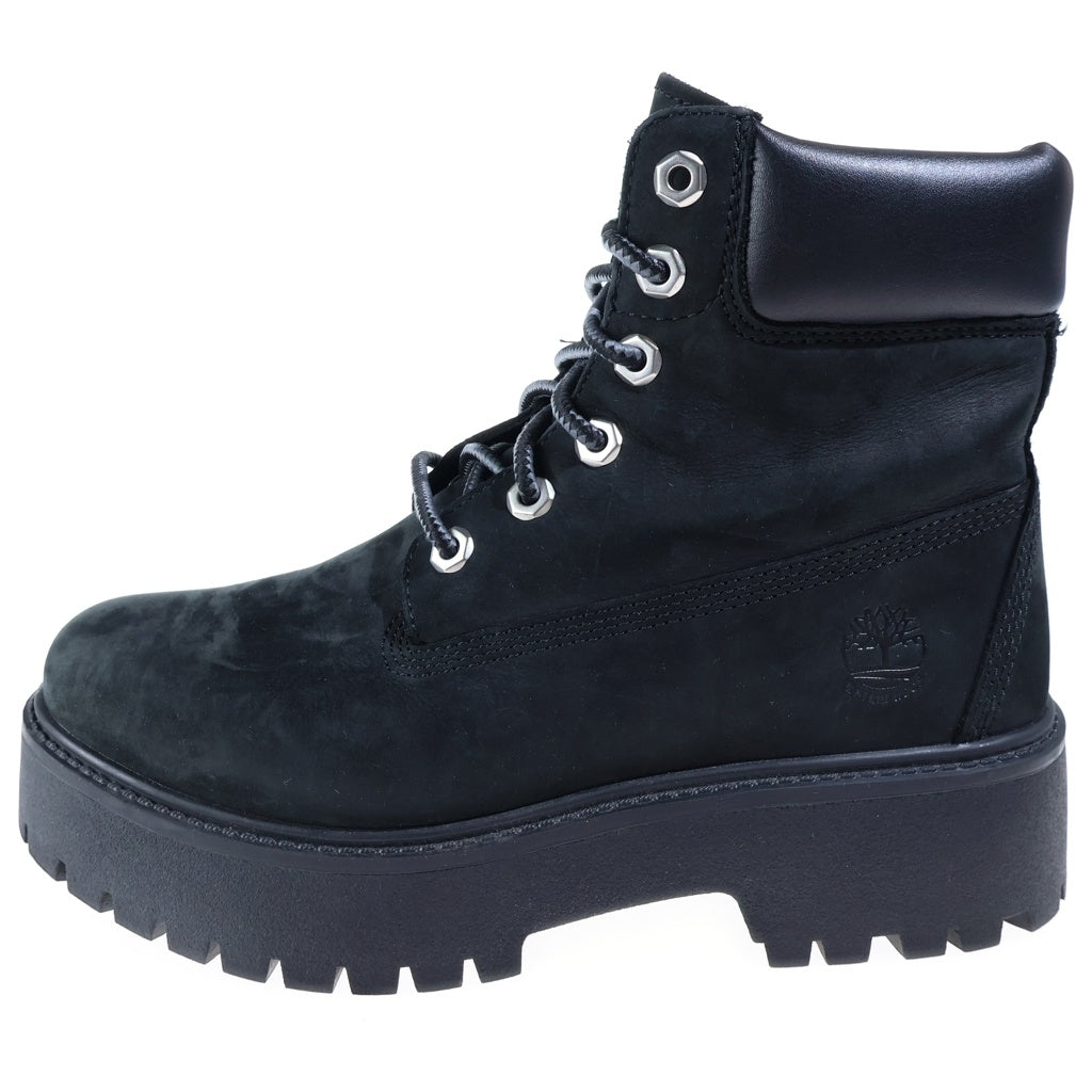 Timberland(ティンバーランド) WMNS Stone Street 6 Inch Waterproof Boot ストーンストリート ウォータープルーフ 厚底 ブーツ スウェード 25cm/US8W ブラック 500743-06-25 レディース