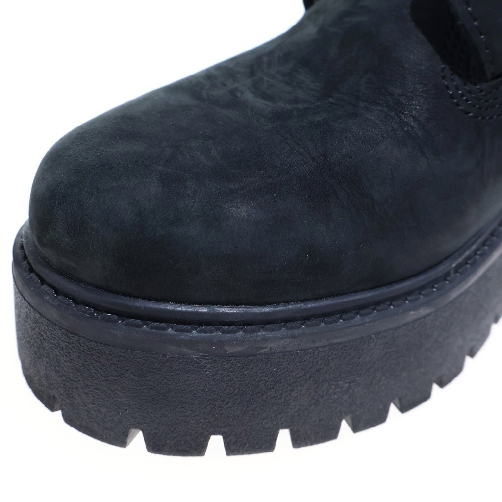 Timberland(ティンバーランド) WMNS Stone Street 6 Inch Waterproof Boot ストーンストリート ウォータープルーフ 厚底 ブーツ スウェード 25cm/US8W ブラック 500743-06-25 レディース