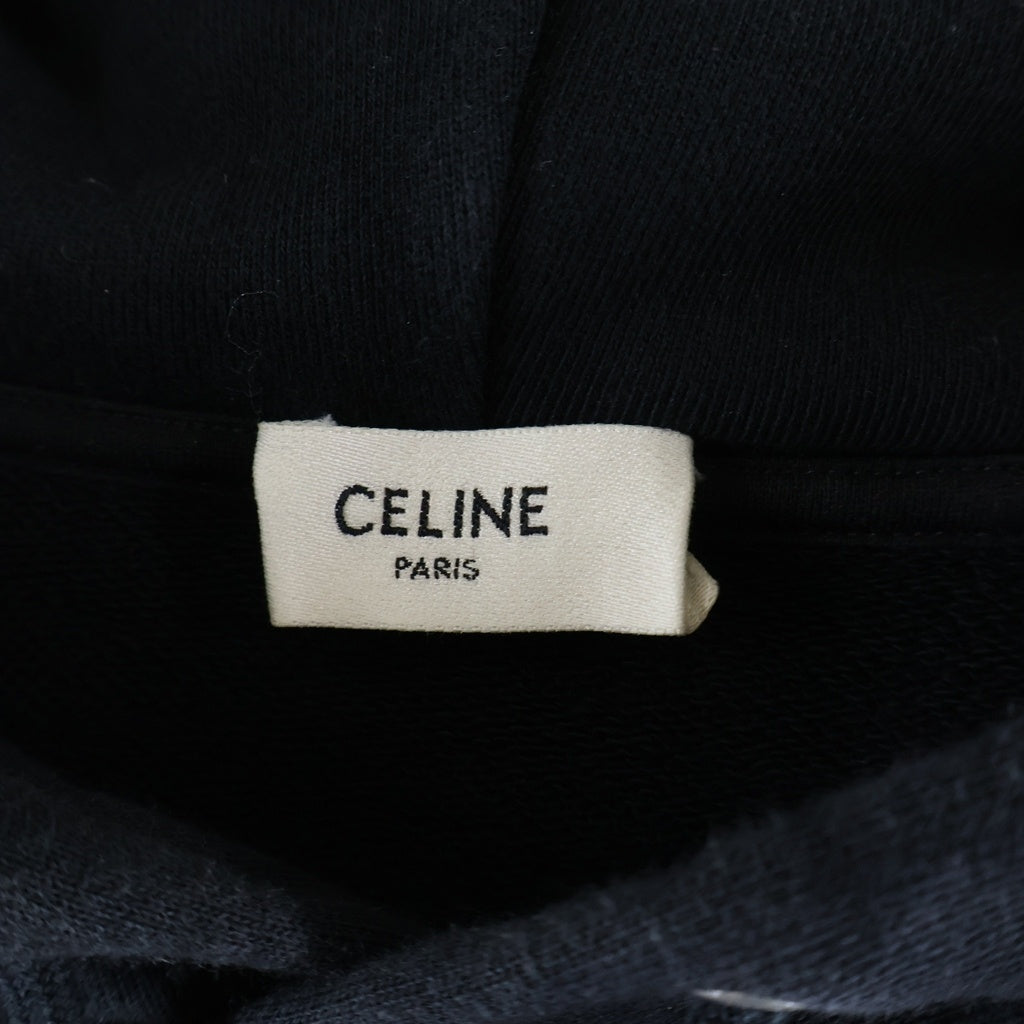 CELINE(セリーヌ) Loose Hoodie In Cotton Fleece ルーズ フーディー コットンフリース ブラック 2Y321670Q
