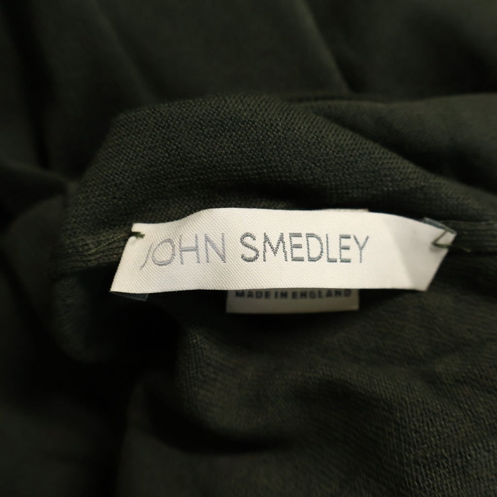 JOHN SMEDLEY(ジョンスメドレー) タグ付 イングランド製 OXFORD PULLOVER MTNLS ハイネック コットン ニット セーター グリーン