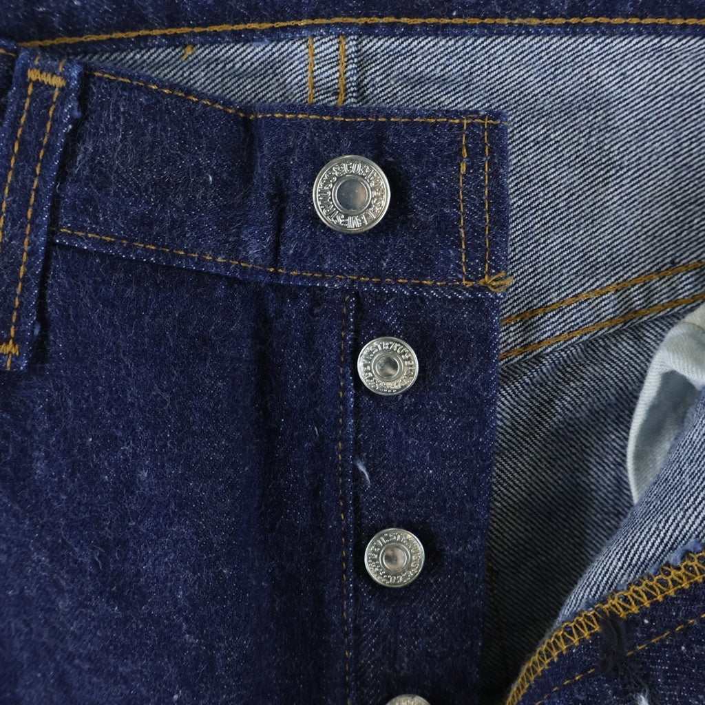 Levi's(リーバイス) 90s-00s 日本製 デットストック 501XX 37モデル リジット W31 L36 シンチバック 赤耳 デニムパンツ ネイビー 37501-0117