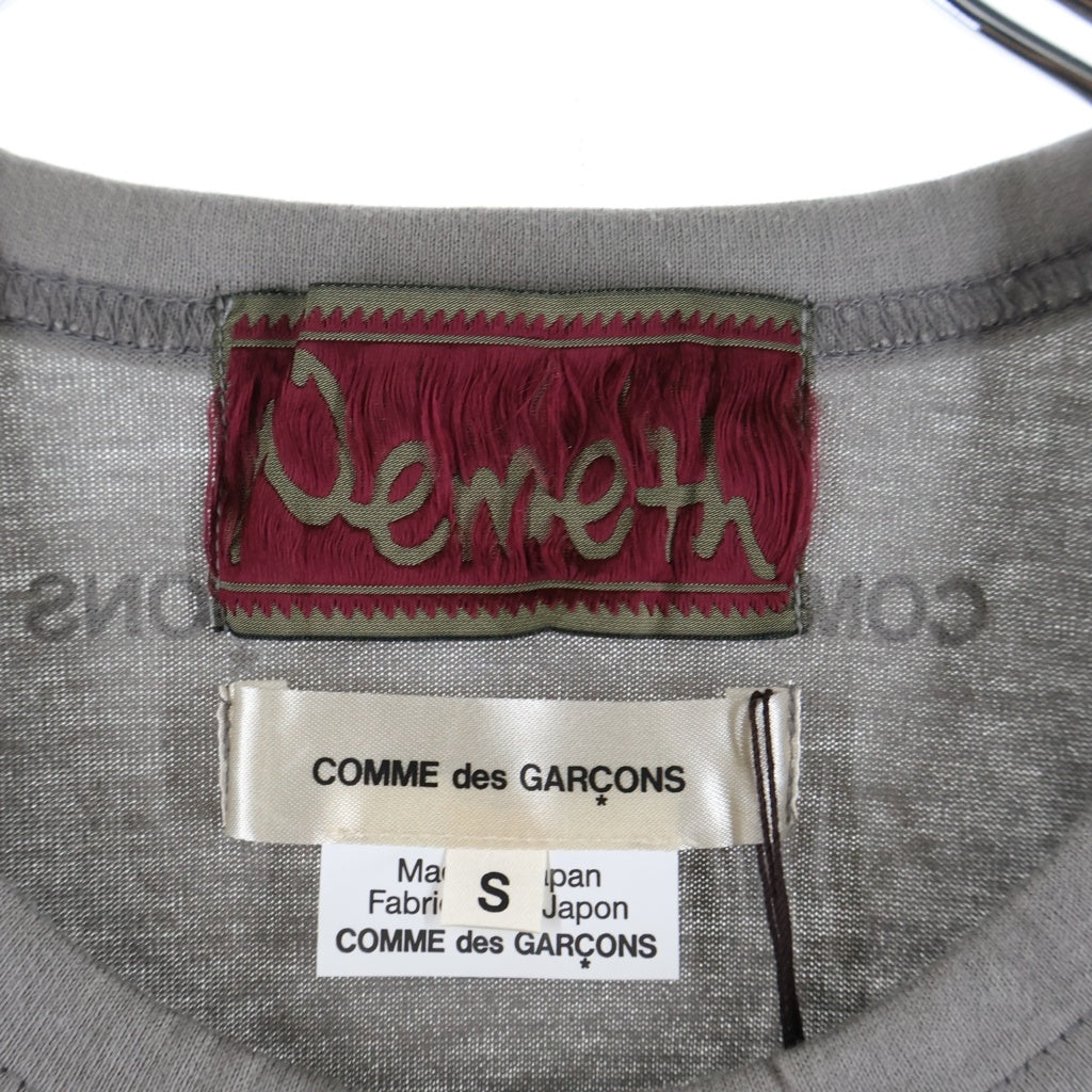 COMME des GARCONS(コムデギャルソン) 24AW ×Christopher Nemeth グラフィック クルーネックTシャツ グレー ON-T003 レディース
