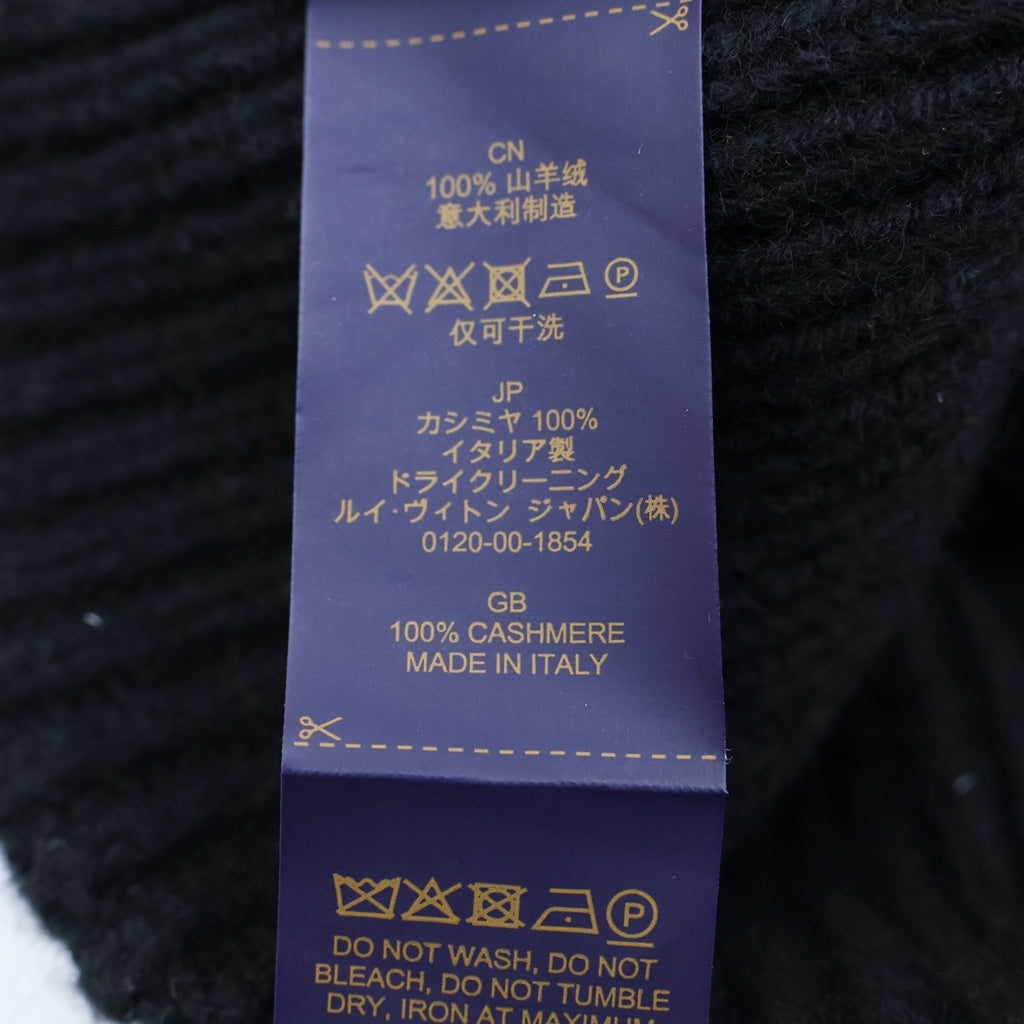 LOUIS VUITTON(ルイヴィトン) カシミア LVデュアル ビーニーニット帽 ブラック M79081