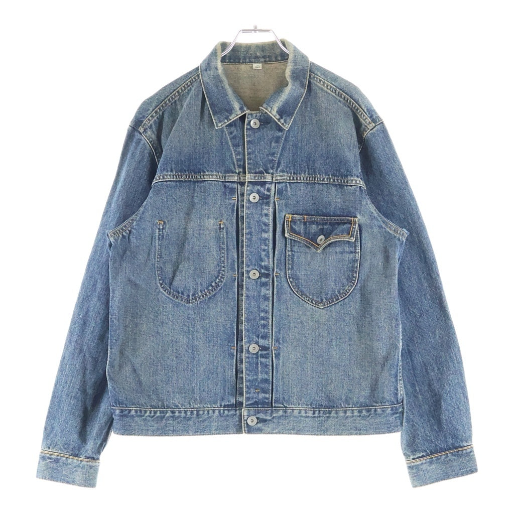 NO BRAND(ノーブランド) OLD UNIQLO オールドユニクロ 1st フロントプリーツ 三角フラップ Gジャン インディゴ