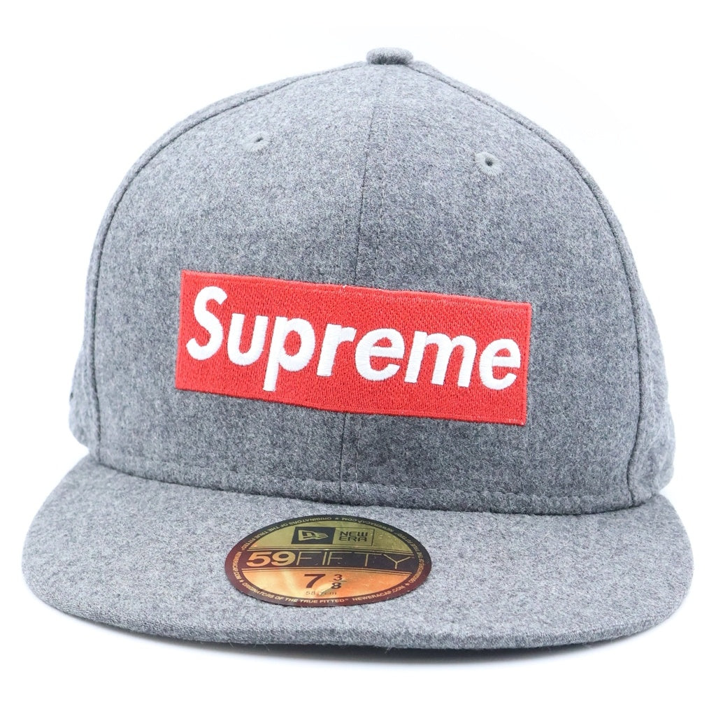 SUPREME(シュプリーム) 11AW ×Loro Piana Box Logo Baseball Cap ロロピアーナ ベースボールキャップ ウール グレー
