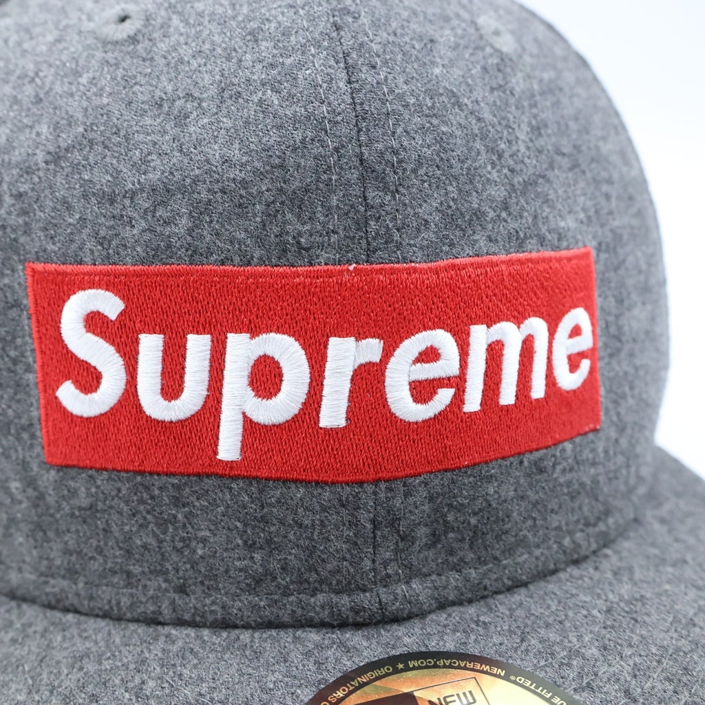 SUPREME(シュプリーム) 11AW ×Loro Piana Box Logo Baseball Cap ロロピアーナ ベースボールキャップ ウール グレー
