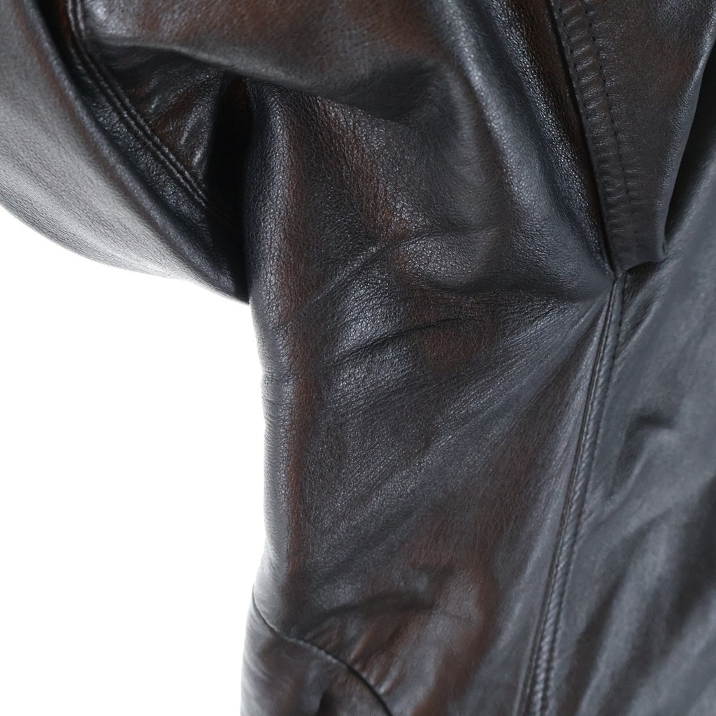 Rick Owens(リックオウエンス) 15SS FAUN期 STERNBERG LEATHER BOMBER JACKET ジップアップ ボンバージャケット ブラック RU15S4763-LGI