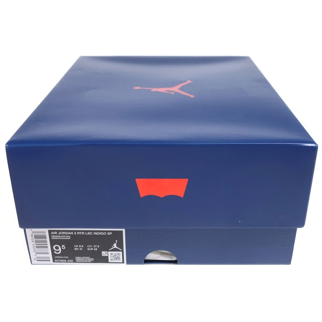 NIKE(ナイキ) ×Levi's AIR JORDAN RTR LSC INDIGO SP リーバイス エアジョーダン 3 デニム ハイカットスニーカー インディゴ IH7959-400