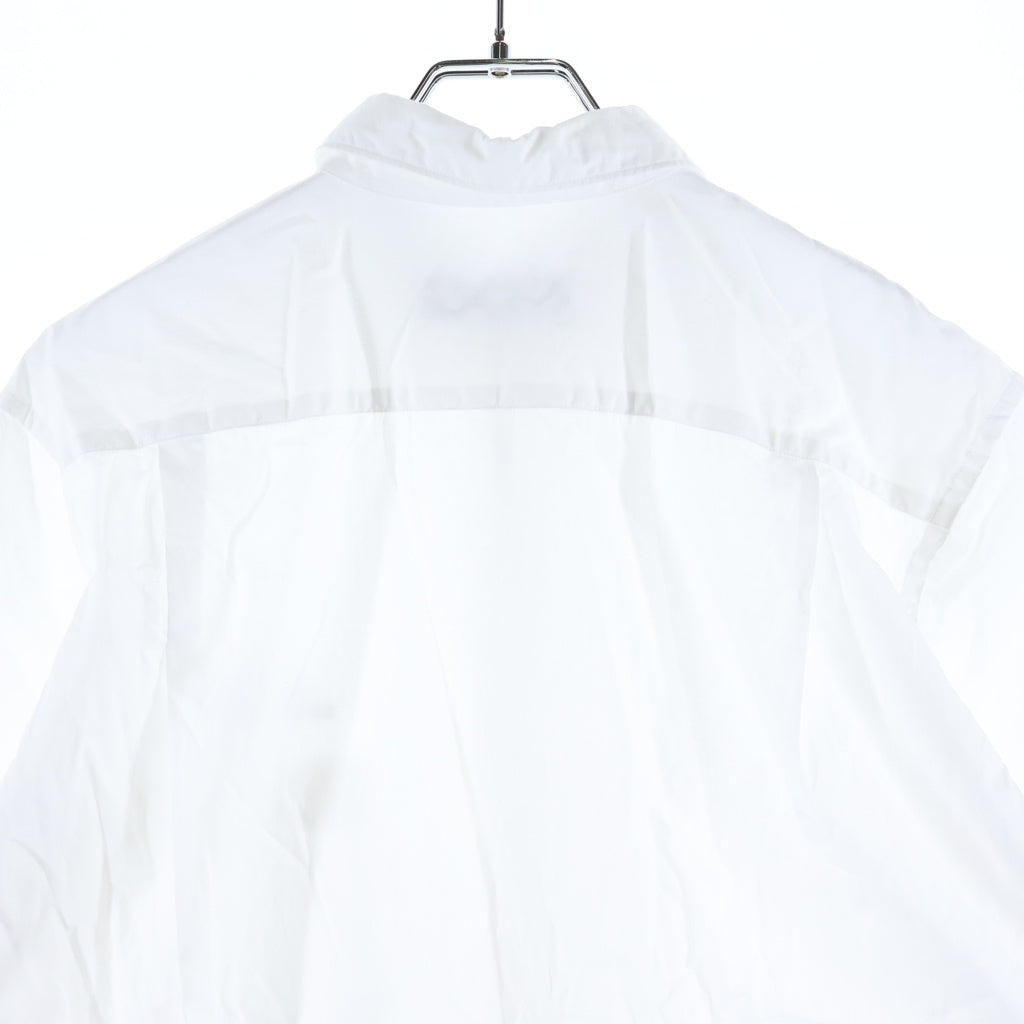 CDG(シーディージー) CLASSIC SHIRT WITH SHORT SLEEVES ロゴプリント クラシック 半袖シャツ ホワイト SZ-B016