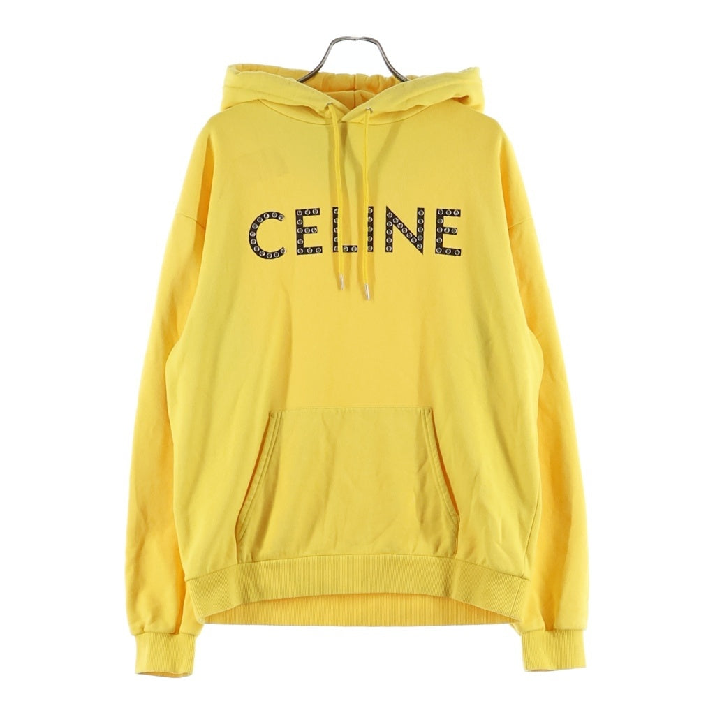 CELINE(セリーヌ) 22SS ロゴプリント プルオーバーパーカー イエロー 2Y695670Q
