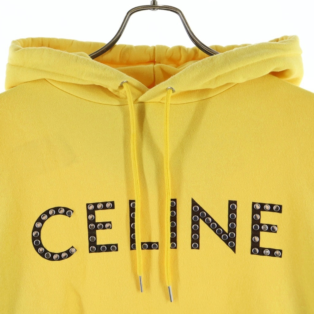 CELINE(セリーヌ) 22SS ロゴプリント プルオーバーパーカー イエロー 2Y695670Q