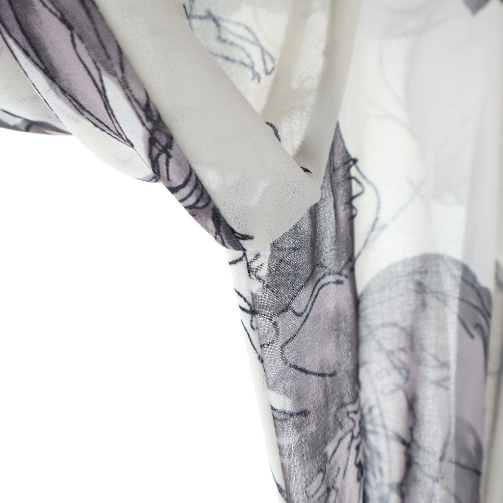 GRACE CONTINENTAL(グレースコンチネンタル) 24AW リボン付フラワープリントワンピース ボウタイ 花柄 ワンピース ホワイト 31023-00 レディース