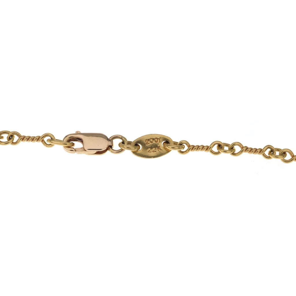 CHROME HEARTS(クロムハーツ) 22K NECKCHAIN T20 ツイストチェーンネックレス 20inch ゴールド BCA015