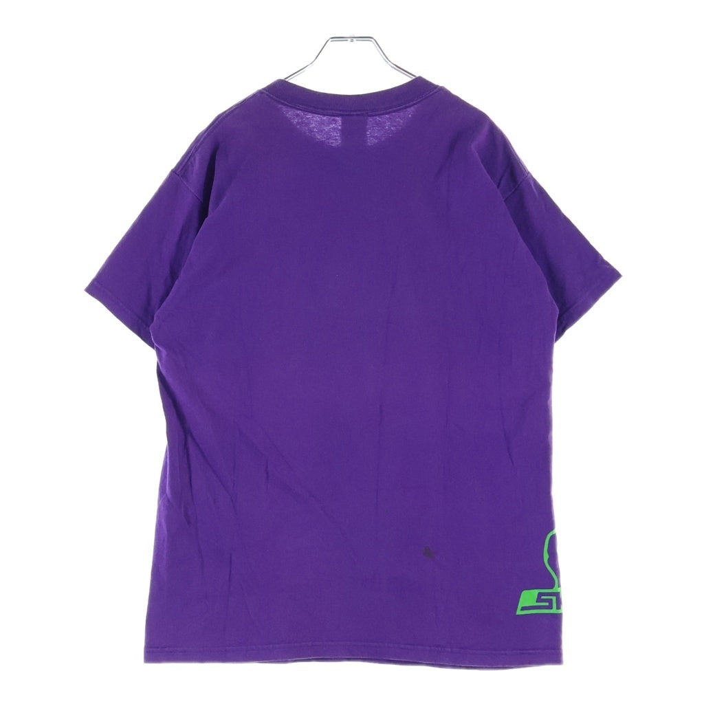 VINTAGE(ヴィンテージ) 90s-00s SKULL SKATE スカルスケート カナダ製 フルーツ 蛍光グリーンプリント 巻きプリ クルーネックTシャツ パープル