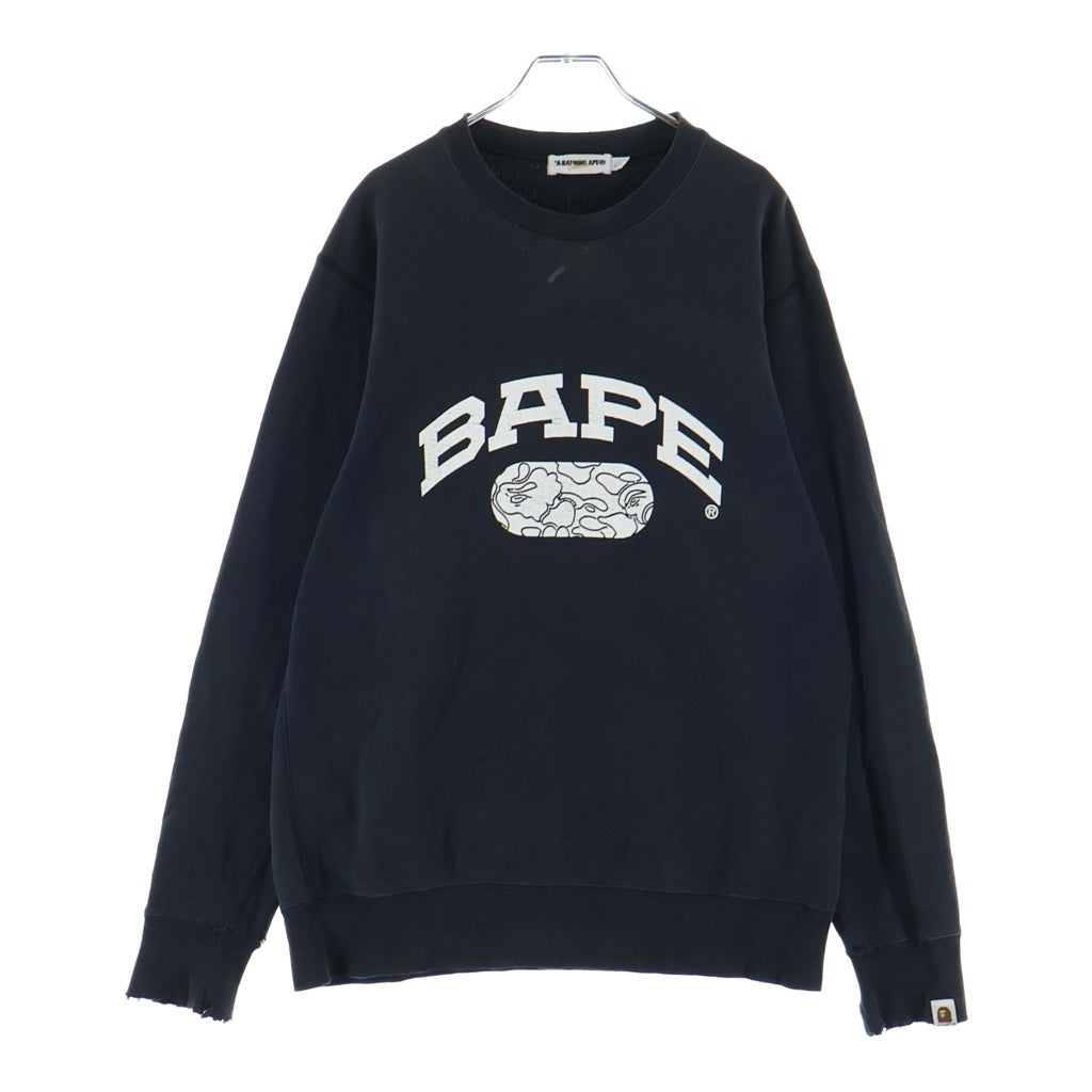 A BATHING APE(アベイシングエイプ) 00s-10s カレッジ カプセル クルーネックスウェット ブラック