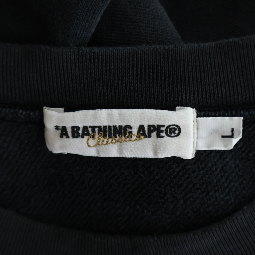 A BATHING APE(アベイシングエイプ) 00s-10s カレッジ カプセル クルーネックスウェット ブラック