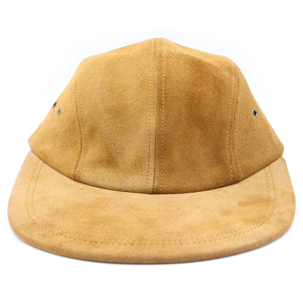 NO BRAND(ノーブランド) QUAKER MARINE SUPPLY BEAMS別注 ロングビルキャップ スウェード つば裏グリーン キャップ ベージュ 38-41-0435-395