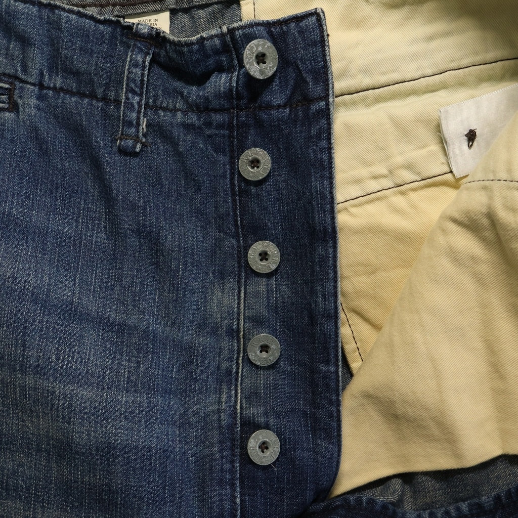 RRL(ダブルアールエル) メタルボタン ライトデニム デニムパンツ 32×32 インディゴ 4701478303