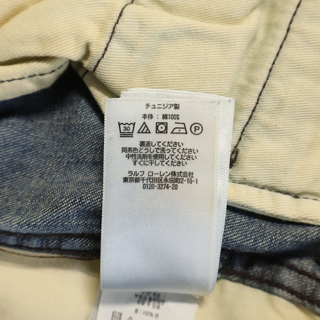 RRL(ダブルアールエル) メタルボタン ライトデニム デニムパンツ 32×32 インディゴ 4701478303