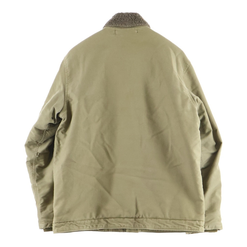NO BRAND(ノーブランド) Navy Dependent N-1 袖リブ デッキジャケット カーキ