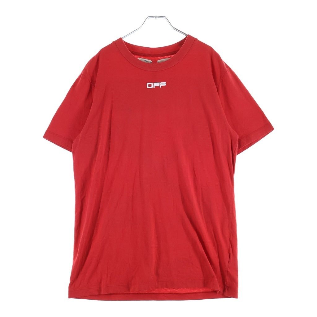 OFF-WHITE(オフホワイト) 20SS AIRPORT TAPE S/S SLIM TEE エアポートテープ クルーネックTシャツ レッド OMAA027S20185003