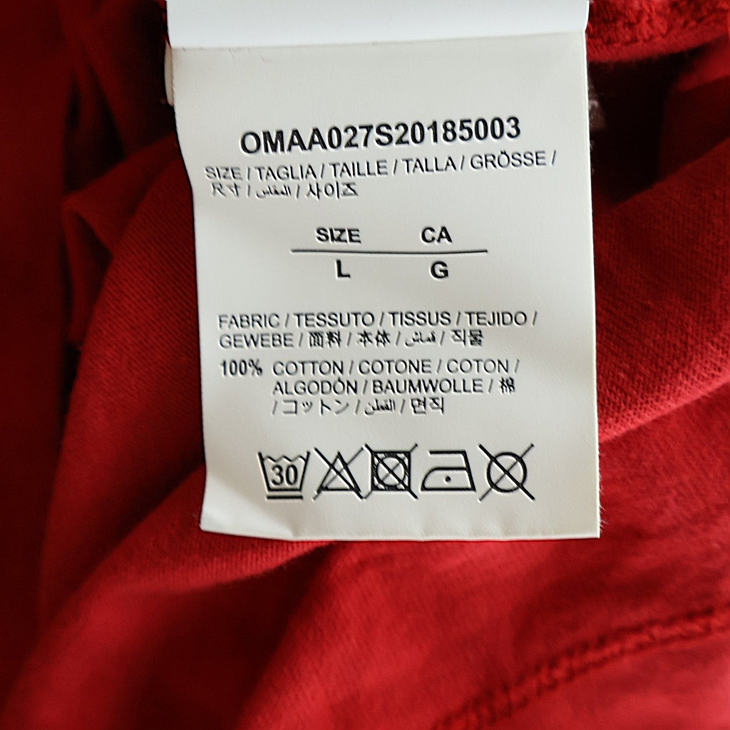 OFF-WHITE(オフホワイト) 20SS AIRPORT TAPE S/S SLIM TEE エアポートテープ クルーネックTシャツ レッド OMAA027S20185003