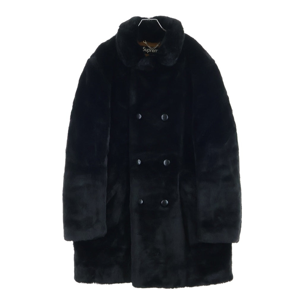 SUPREME(シュプリーム) 16AW Faux Fur Double-Breasted Coat ファー ダブルブレストコート ブラック