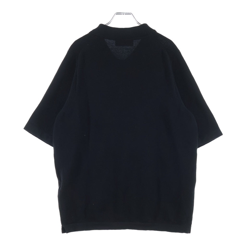 STONE ISLAND(ストーンアイランド) 胸ロゴ 鹿の子 マイクロステッチ ソフトオーガニックコットン ポロシャツ ブラック L1S155100030S00B5