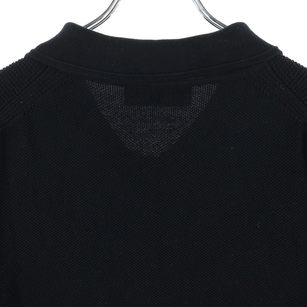 STONE ISLAND(ストーンアイランド) 胸ロゴ 鹿の子 マイクロステッチ ソフトオーガニックコットン ポロシャツ ブラック L1S155100030S00B5