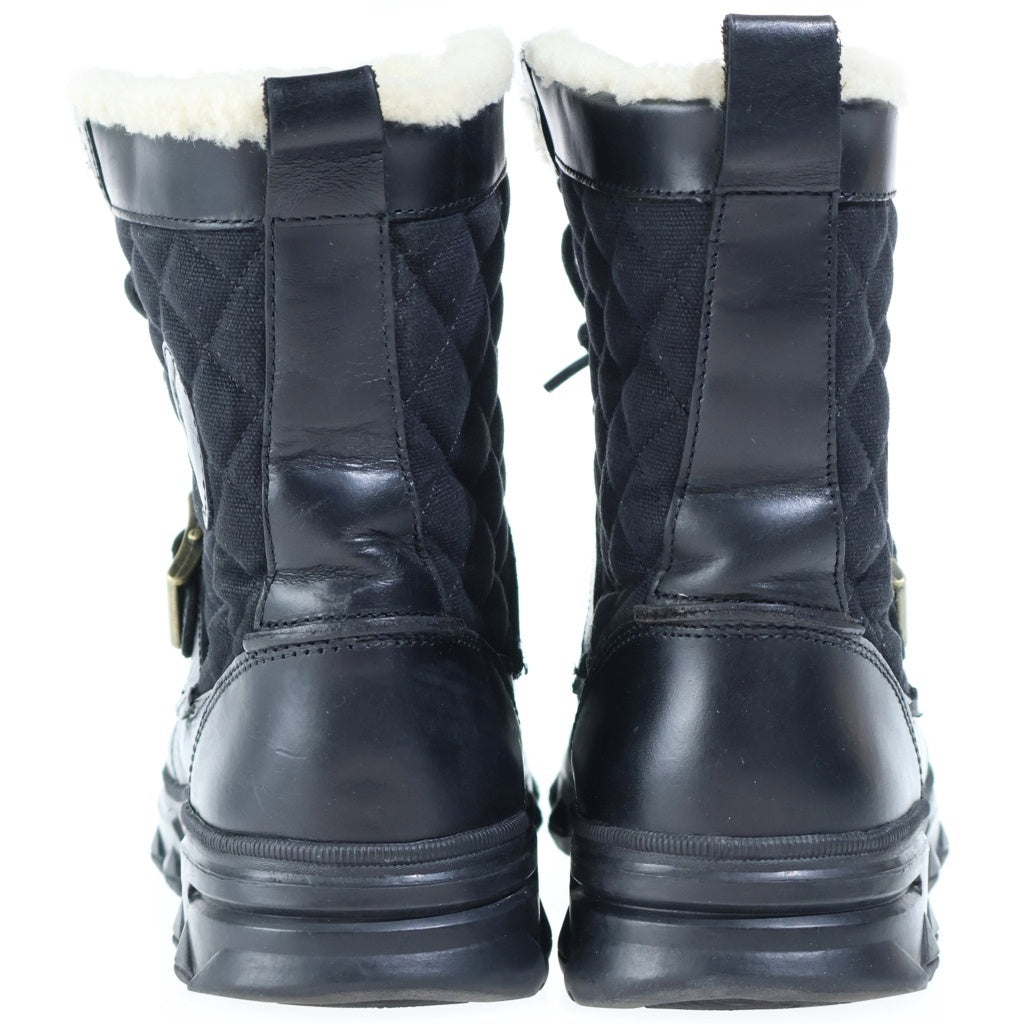 POLO RALPH LAUREN(ポロラルフローレン) HAYWARD BOOTS ヘイワード キルティング バックル レースアップブーツ ブラック 0862