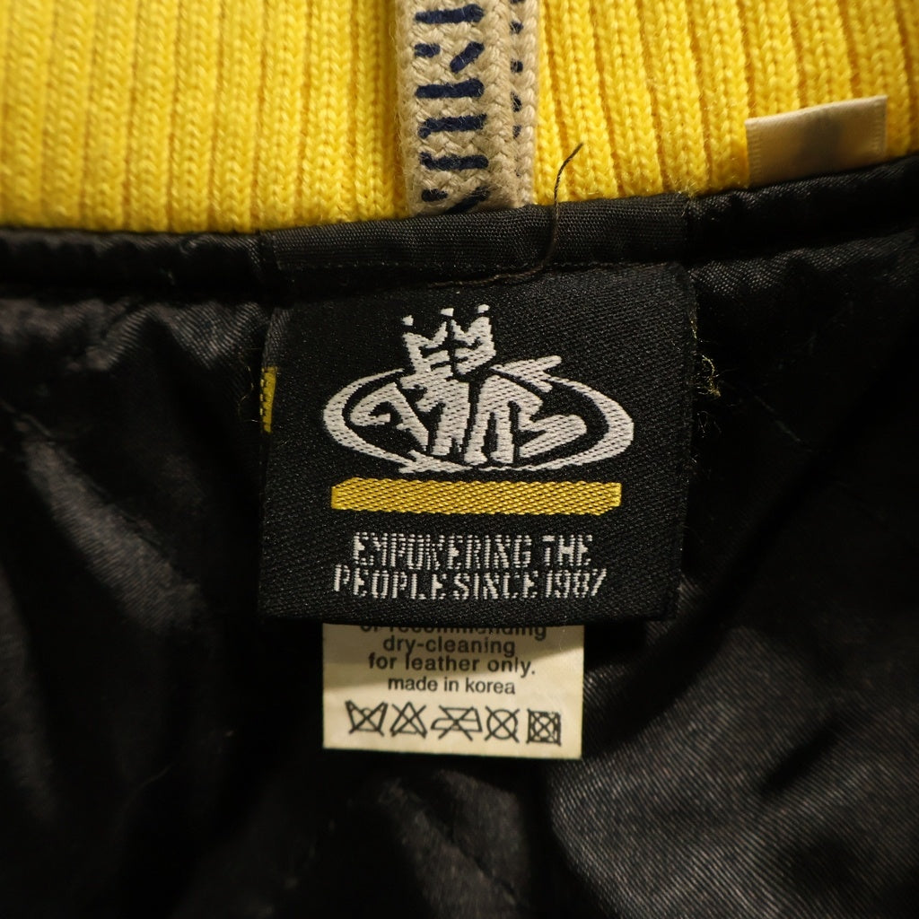 VINTAGE(ヴィンテージ) 90s PNB NATION 袖レザー スタジャン ブラウン