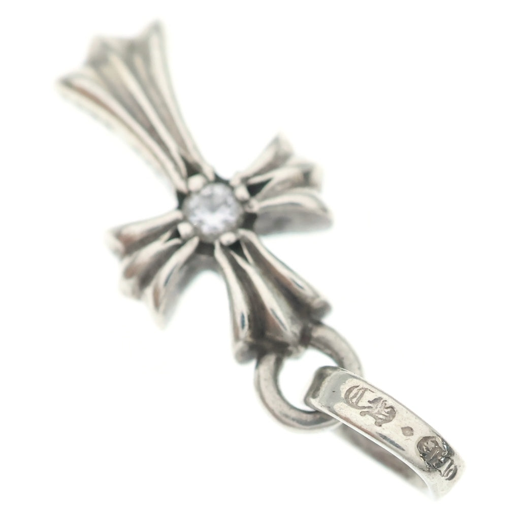 CHROME HEARTS(クロムハーツ) CRS BBYFAT DMND ベイビーファットクロス 両面1ダイヤ ペンダントトップ シルバー BCA238