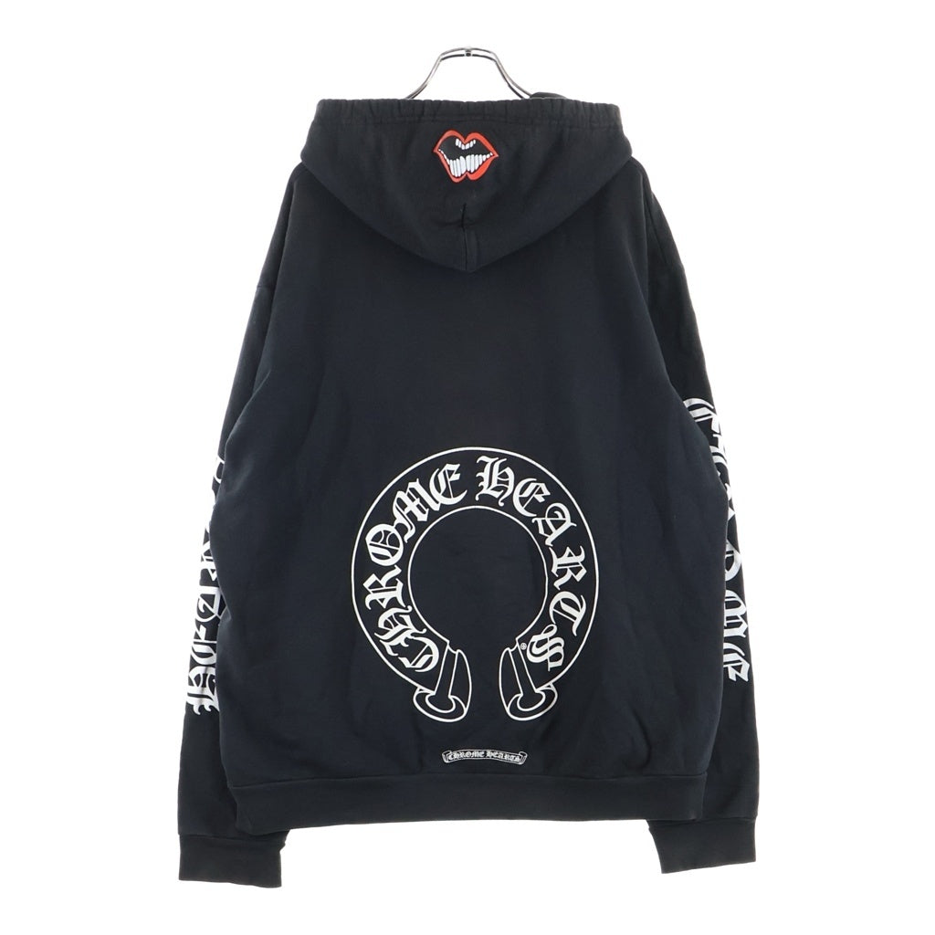 CHROME HEARTS(クロムハーツ) ×MATTY BOY マッティボーイ チョンパーホースシュープリント プルオーバースウェットパーカー フーディー ブラック