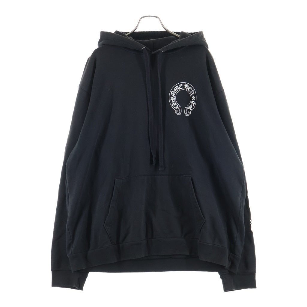 CHROME HEARTS(クロムハーツ) ×MATTY BOY マッティボーイ チョンパーホースシュープリント プルオーバースウェットパーカー フーディー ブラック