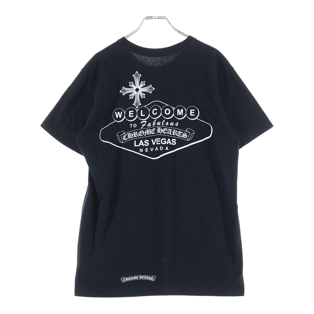 CHROME HEARTS(クロムハーツ) WELCOME LAS VEGAS ラスベガス限定 プリント半袖Tシャツ クルーネックカットソー ブラック