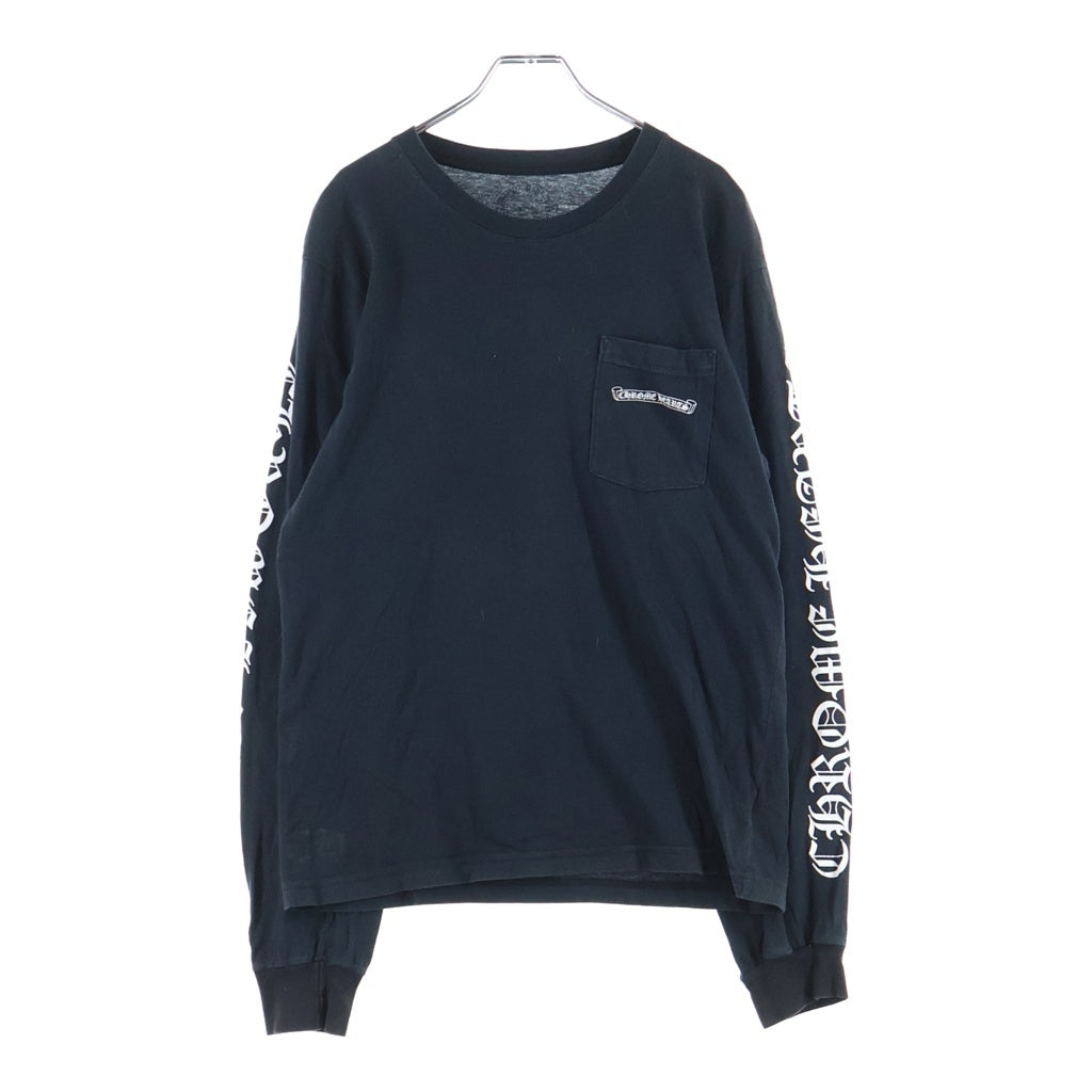 CHROME HEARTS(クロムハーツ) SCROLL LABEL L/S スクロールラベル アームプリント長袖Tシャツ ホワイト