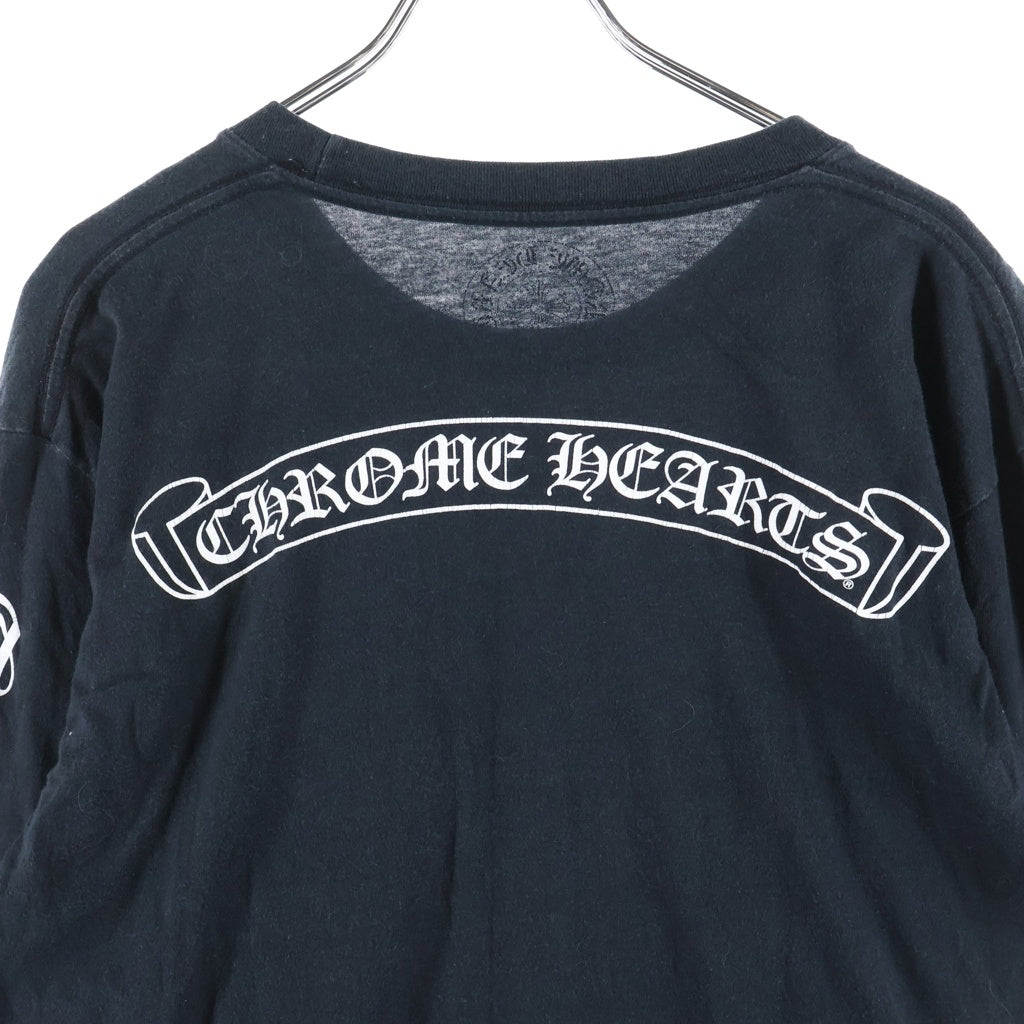 CHROME HEARTS(クロムハーツ) SCROLL LABEL L/S スクロールラベル アームプリント長袖Tシャツ ホワイト
